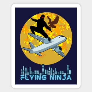 Flying Ninja - Funny Ninja Sticker